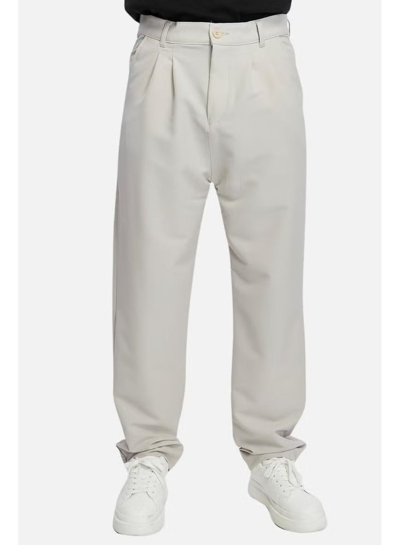 Cedy Denim سروال تشينو فضفاض بخصر مرتفع للرجال C358 - Image 1